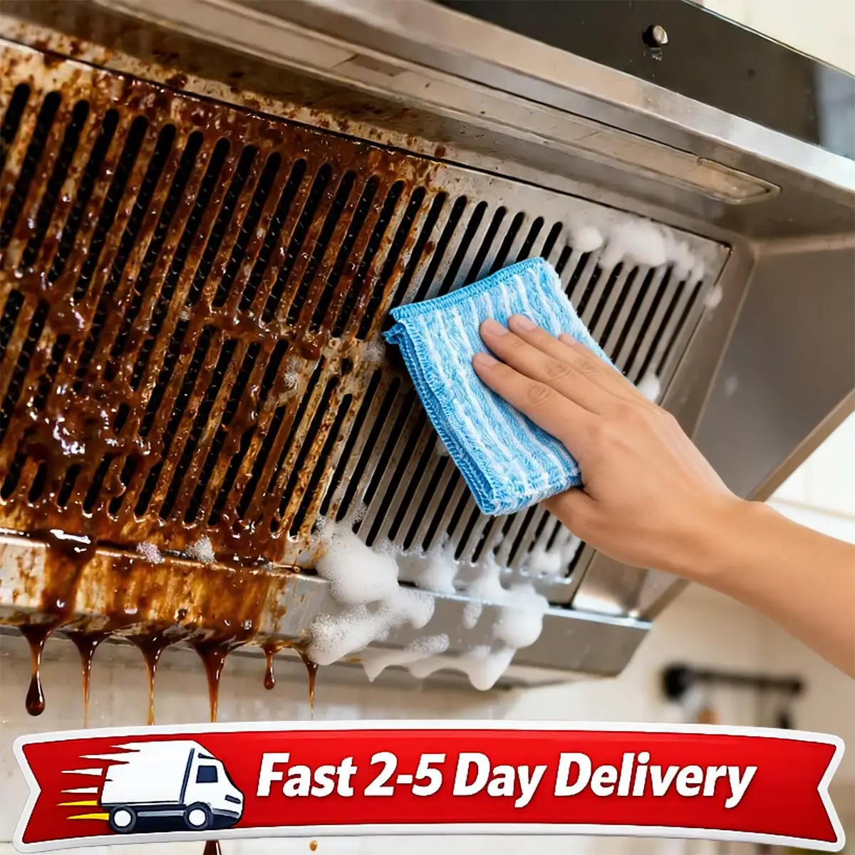 Kitchen Hood Grease Remover Cleaner Heavy Duty Degreaser Spray for Stove Oven Range Hood Cooktop Removes Oil Stains Fast from PriceLows™