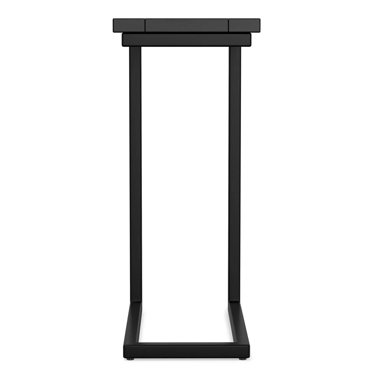 Skyler C-Shaped Side Table | Handcrafted | Powder-Coated Metal Base | Slide-Under Design