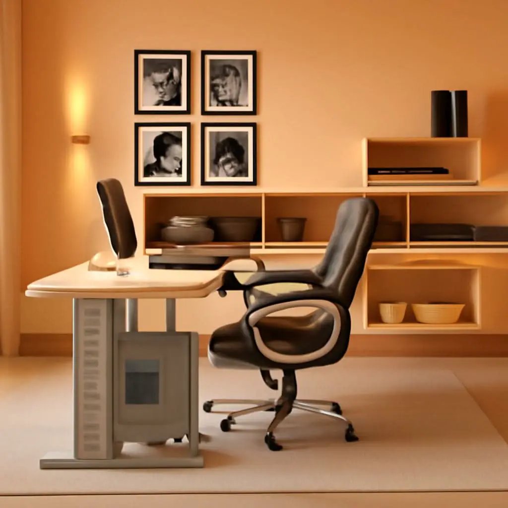 Ergonomic High Back Office Chair With Padded Armrests from PriceLows™
