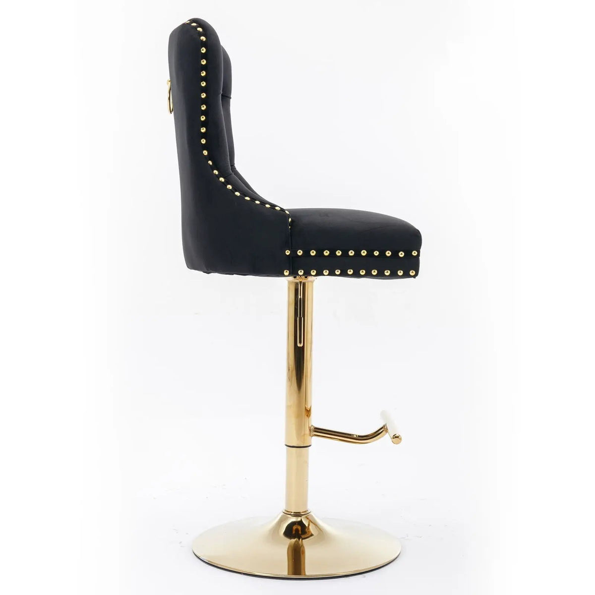 Swivel Barstools | Set Of 2 | Adjustable 25-33 Inch Seat Height | Tufted Back Upholstery