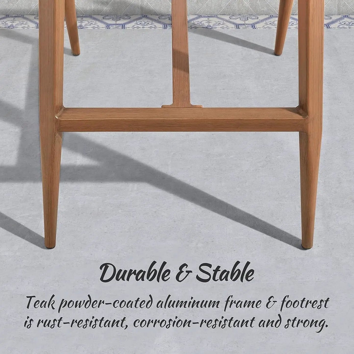 Counter Height Rattan Bar Stools Set Of 4 Outdoor Patio from PriceLows™