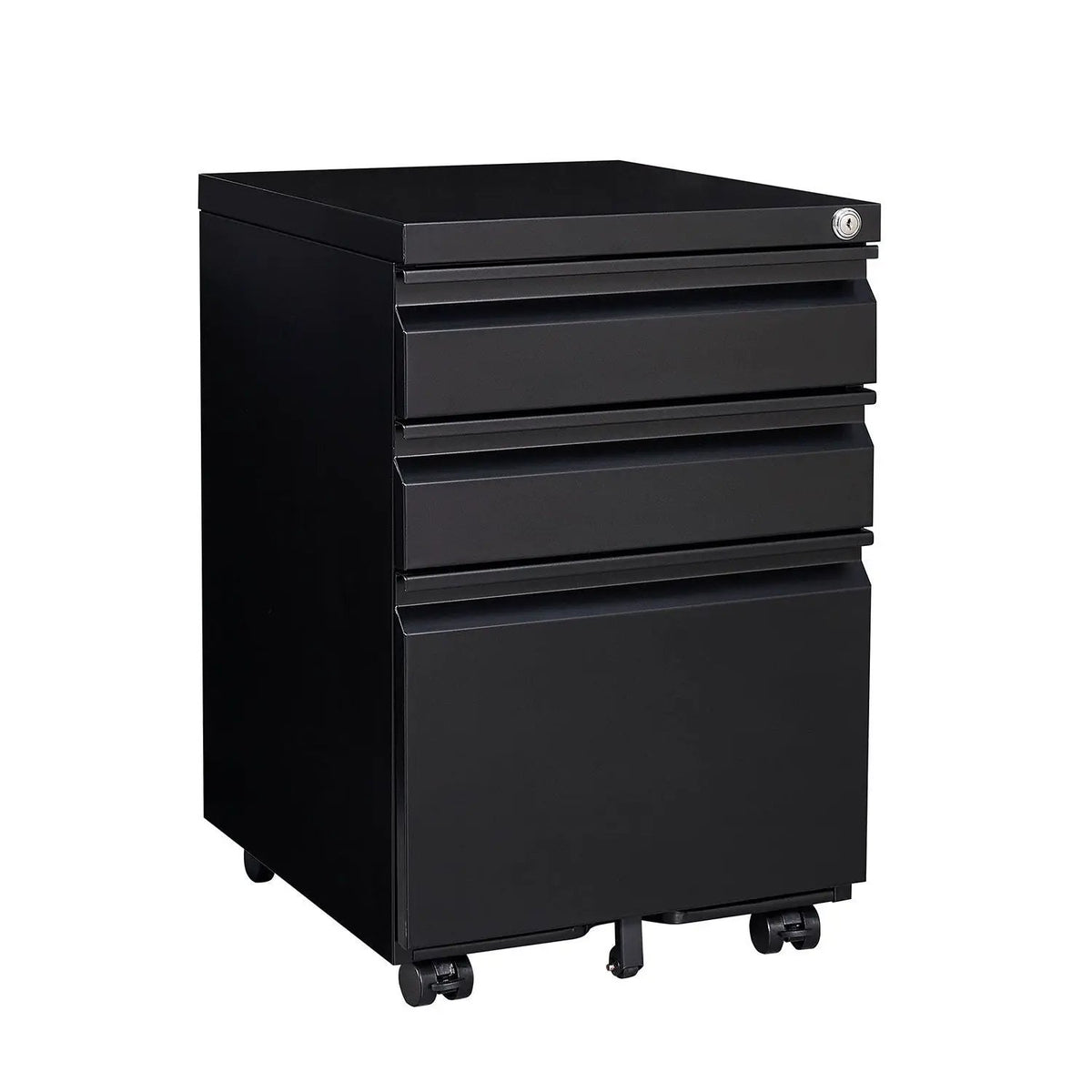 Mobile Filing Cabinet | 3 Drawers | Lockable Metal | Legal And Letter Size