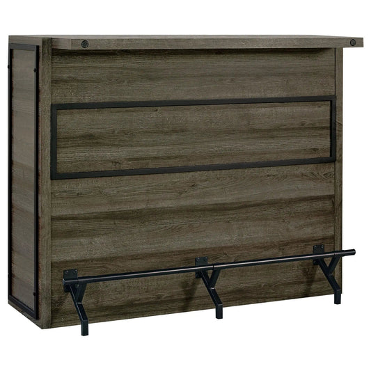 Joe 5-shelf Composite Wood Home Bar Wine Cabinet Aged | 51 x 23.5 x 41 in | Wood | Oak