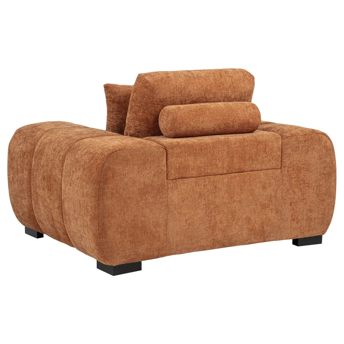 Octavia Upholstered Track Arm Accent Chair | 54.75 x 41.75 x 35.5 in | Living Room Furniture | Orange