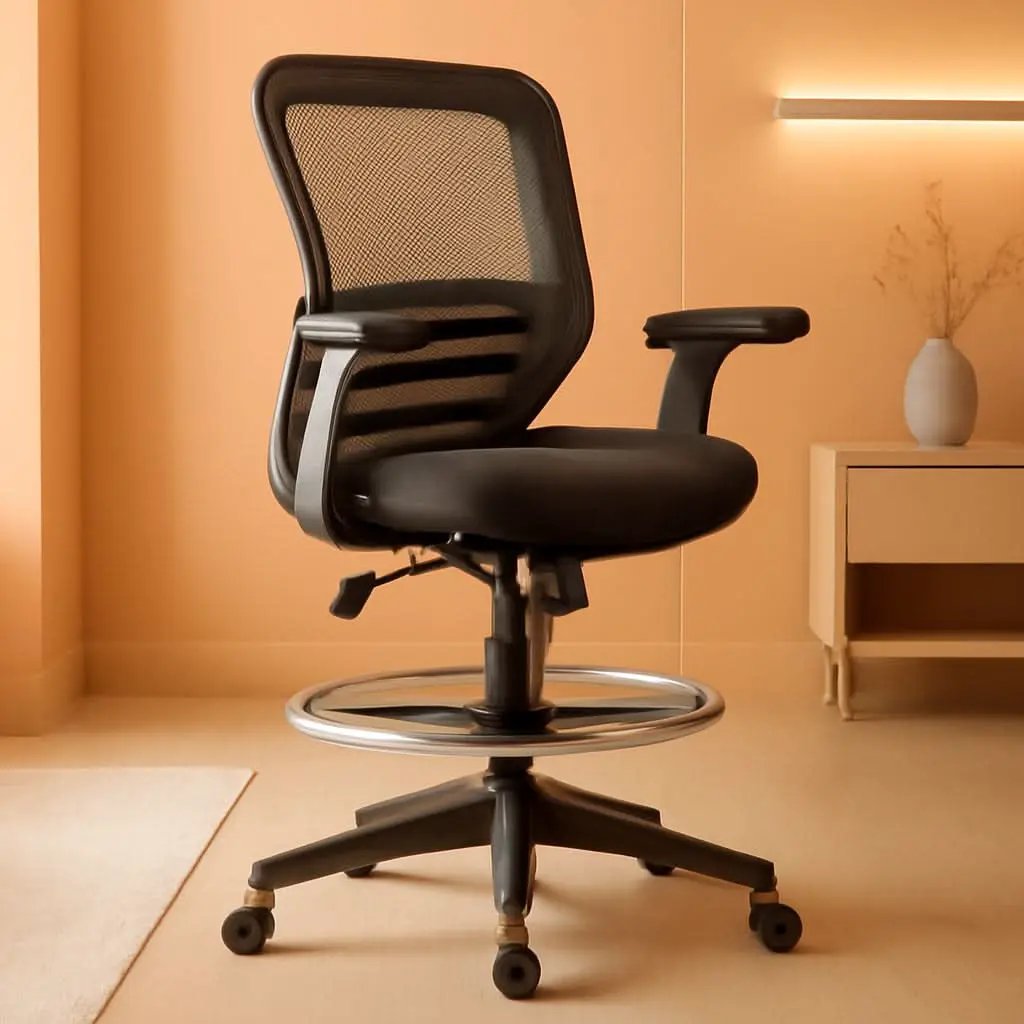 400Lbs Ergonomic Drafting Chair Height Adjustable Foot Ring from PriceLows™