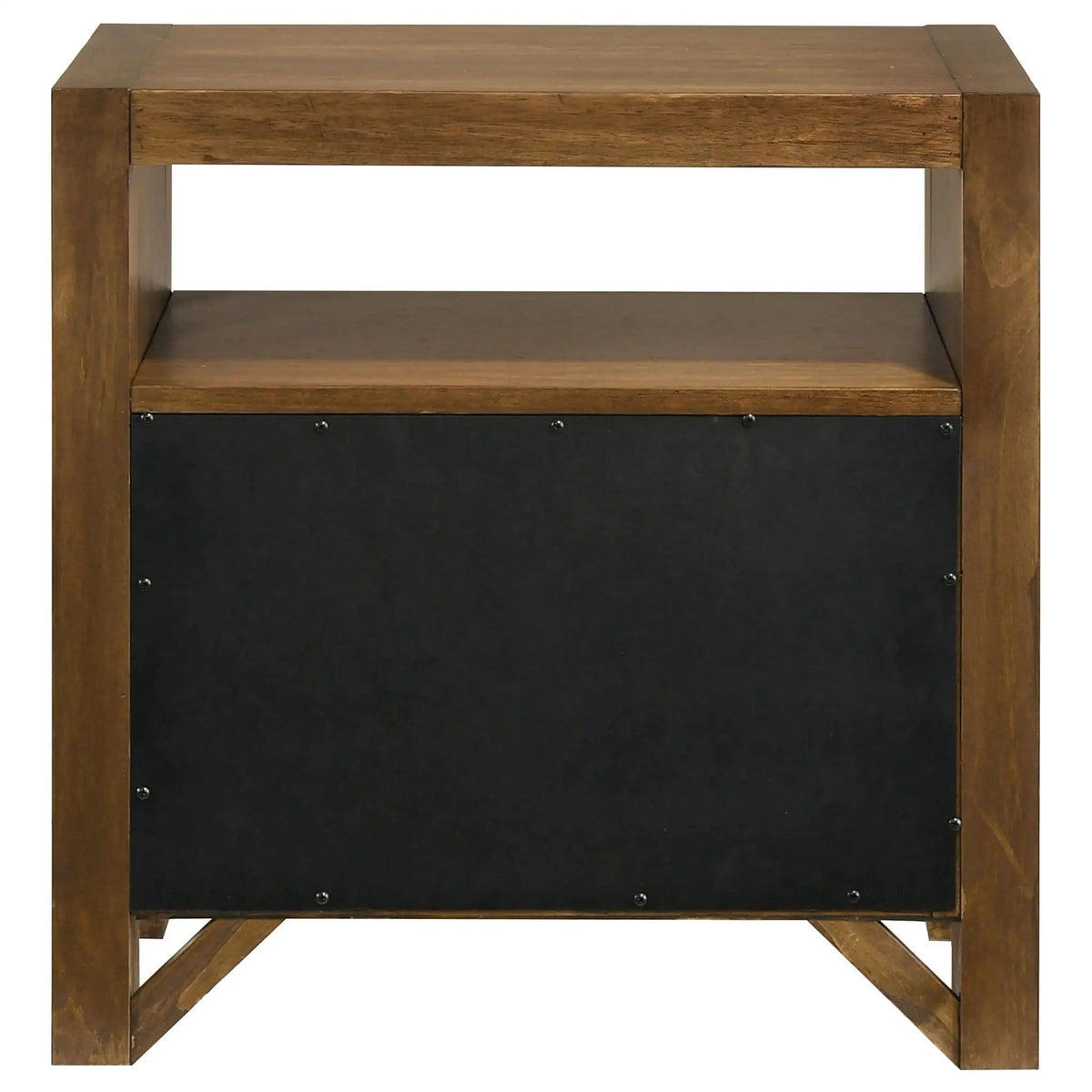 Adderley 2-drawer Nightstand Bedside Table Warm | 25.5 x 17 x 26 in | Solid Wood & Rubberwood | Brown