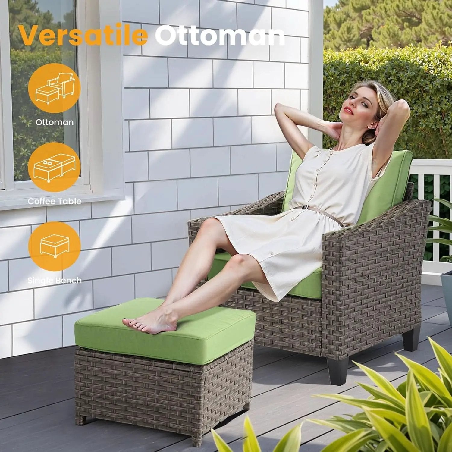 10 Piece Outdoor Patio Furniture Set with Fire Pit from PriceLows™