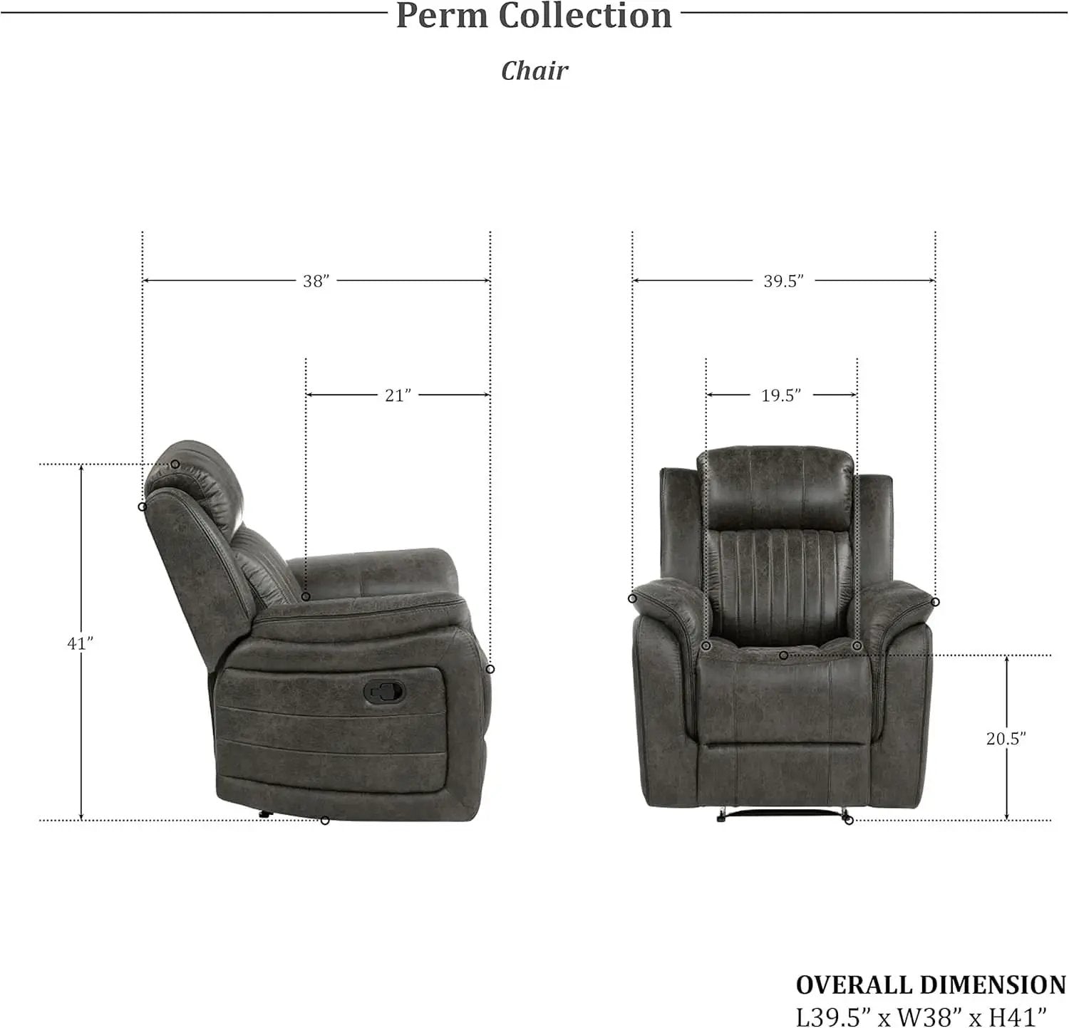 3 Piece Recliner Living Room Set In Brownish Gray Microfiber from PriceLows™