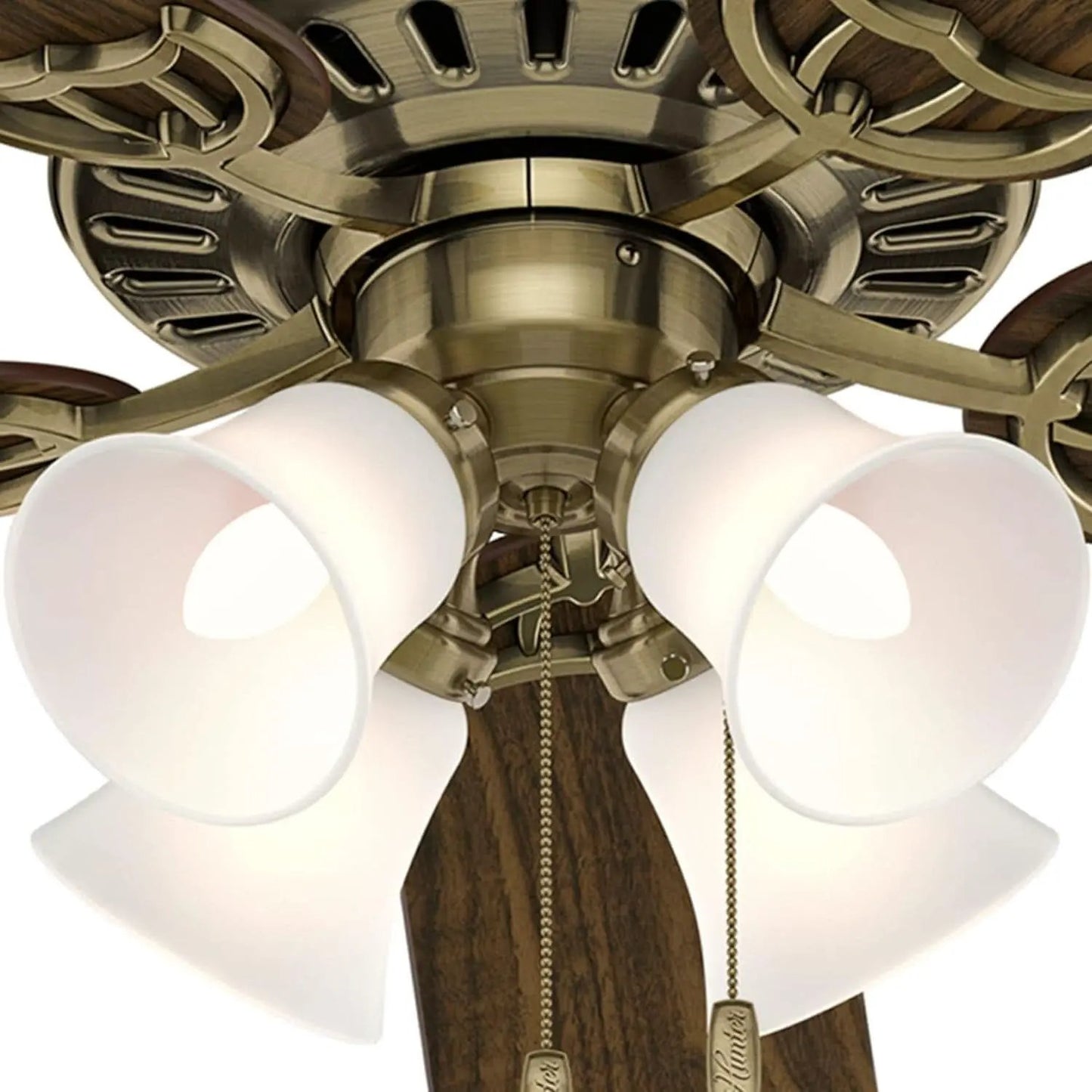 Antique Brass 52 Inch Ceiling Fan With LED Light Kit from PriceLows™