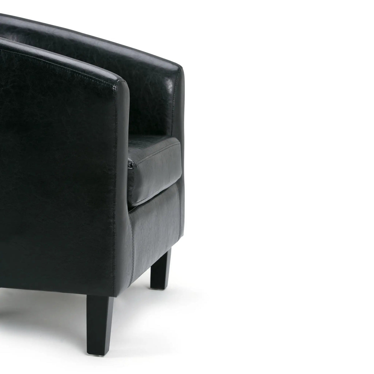 Austin Transitional Tub Chair | Curved Back | Top Stitching Detail | Kiln-Dried Wood Frame