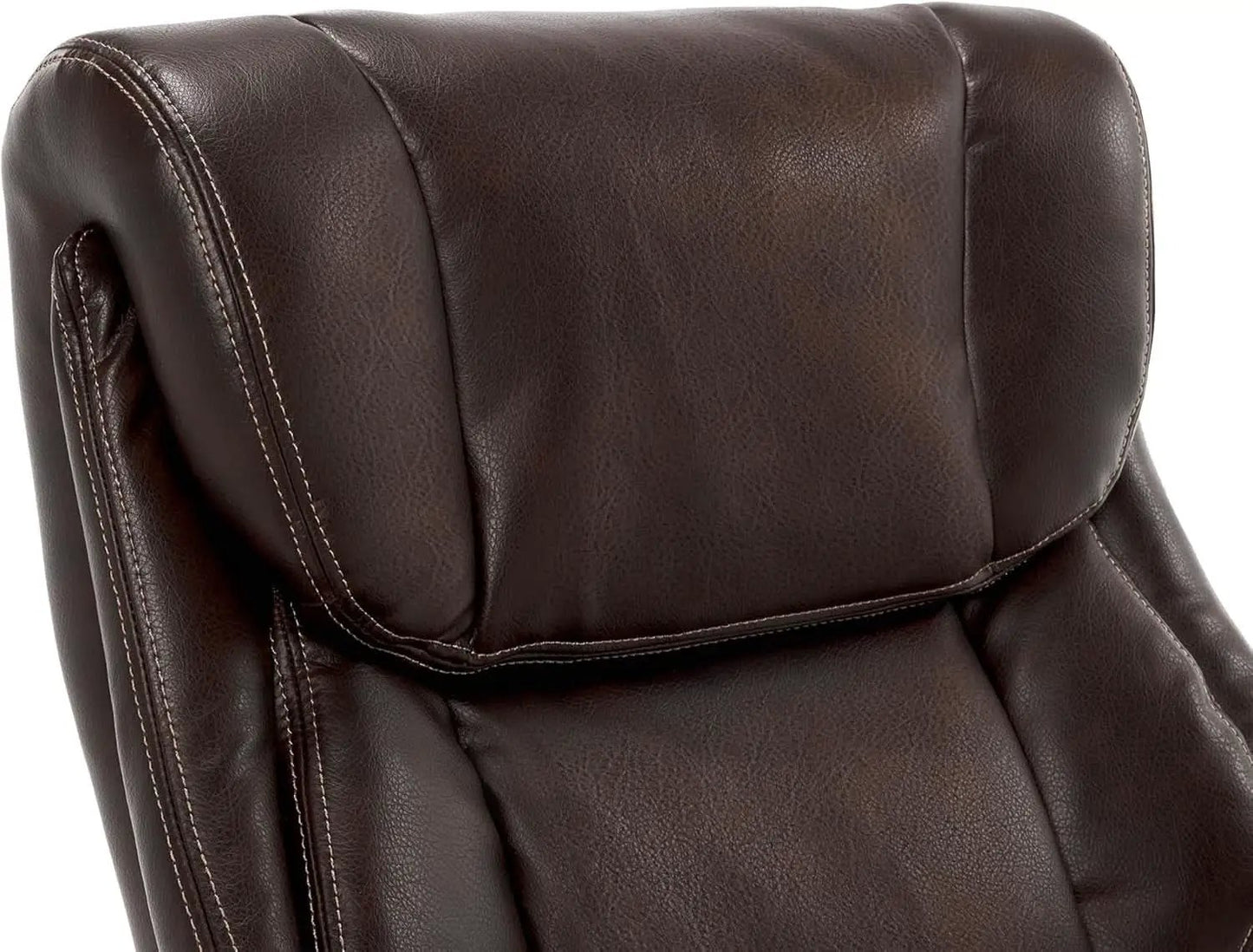 Bellamy Executive Office Chair With Memory Foam Cushions Brown Bonded Leather from PriceLows™