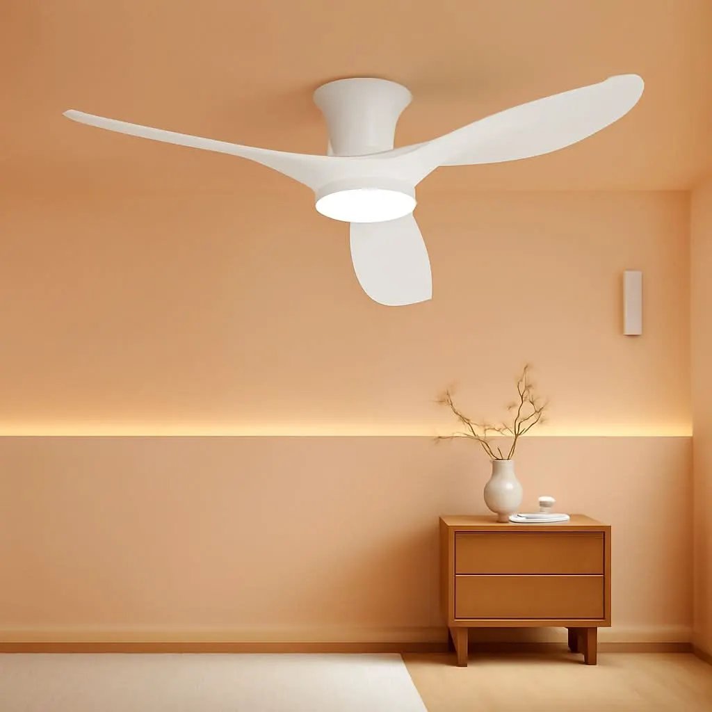 52 Inch Ceiling Fan With Remote And Quiet DC Motor For Bedroom And Living Room from PriceLows™