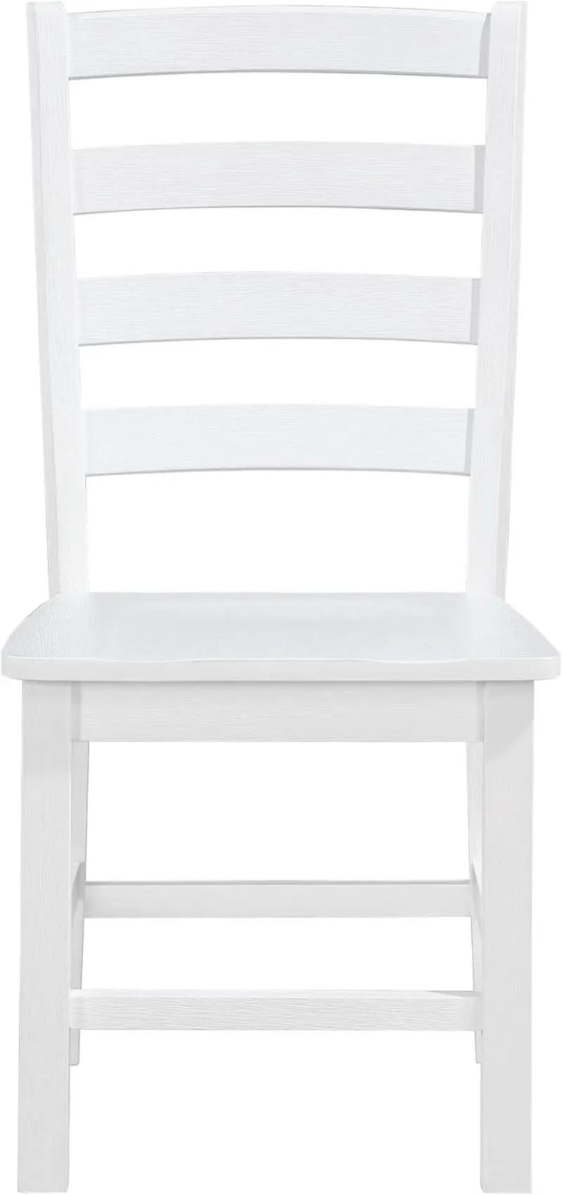 White Farmhouse Dining Chairs Set of 2 With Footrest from PriceLows™