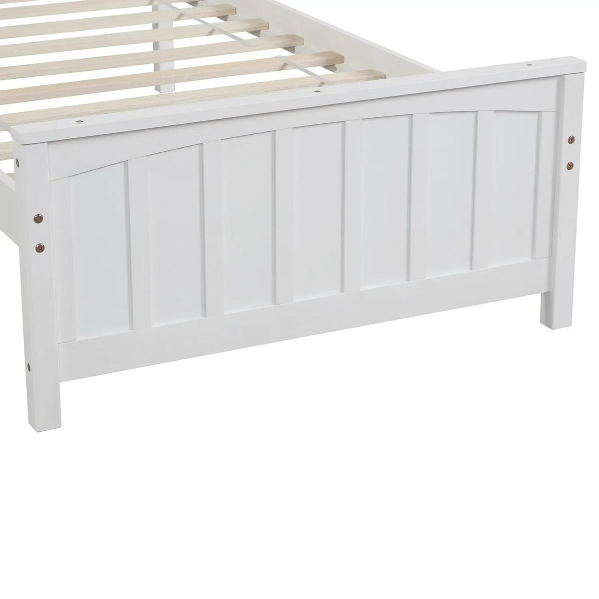 Wood Platform Bed | Headboard And Footboard | Classic Bed Frame | 41.1 Inch Height