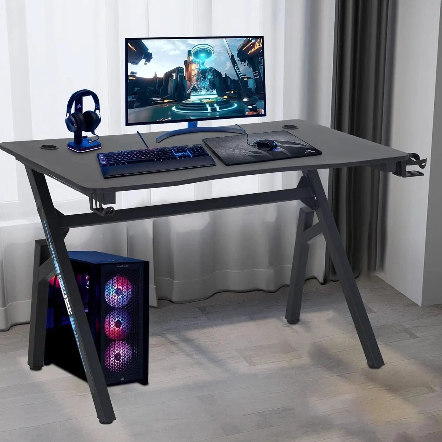 47x23 Gaming Desk Cup Holder For Home Office Setup from PriceLows™