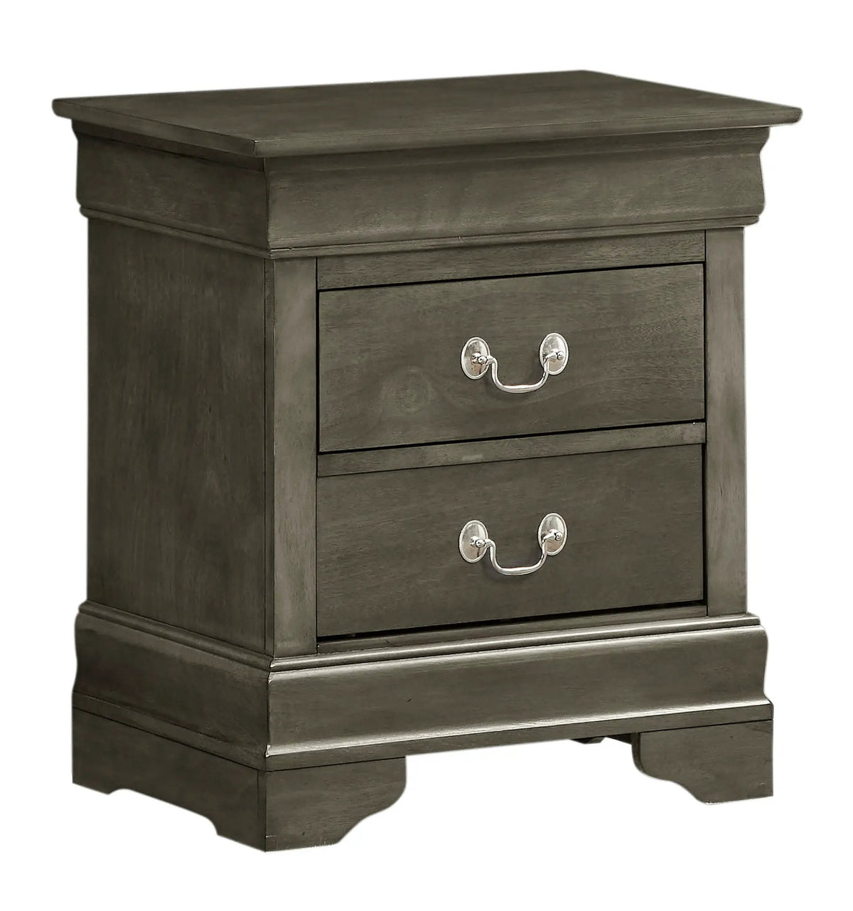 Louis Phillipe Nightstand | Traditional Wood Design | English Dovetailed Drawers | Metal Center Guides