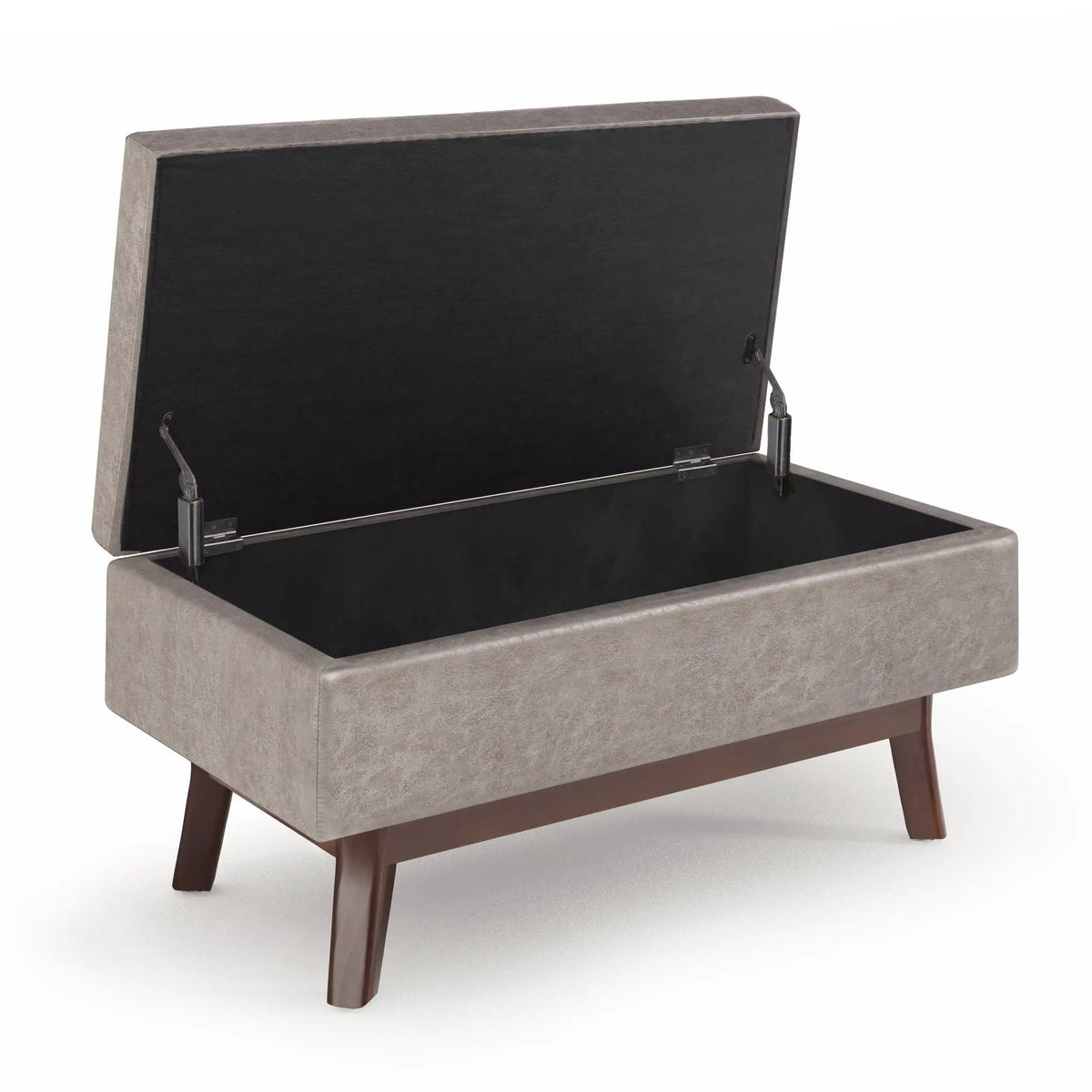 Storage Ottoman | Rectangular Design | Solid Wood Frame | Lift Top