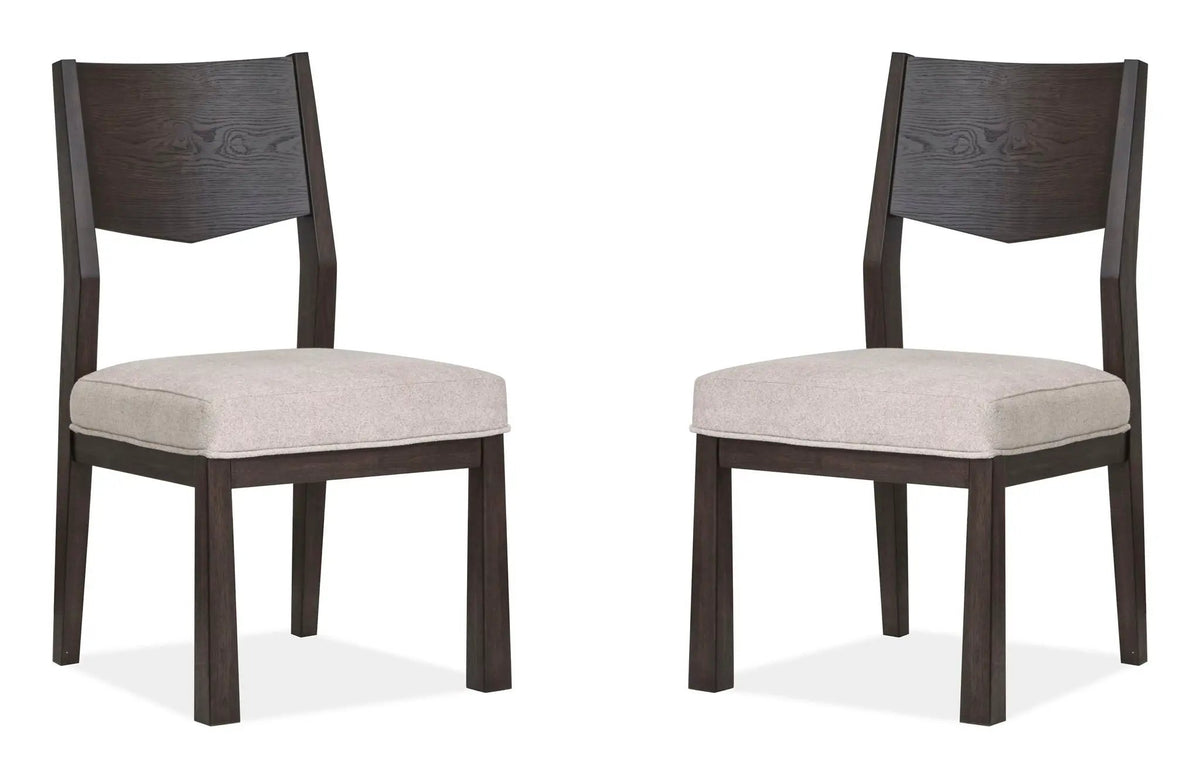 Tauren Side Chairs | Set Of 2 | Solid Back | Coffee Bean Finish