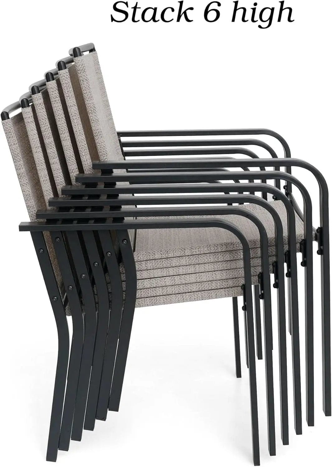 7 Piece Outdoor Dining Set with Stackable Chairs from PriceLows™