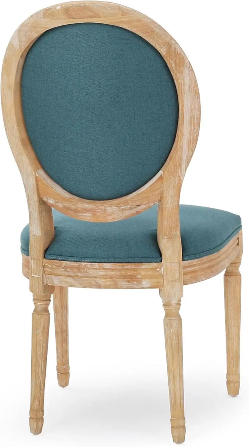 Phinnaeus Fabric Dining Chairs Set Dark Teal Two Piece from PriceLows™