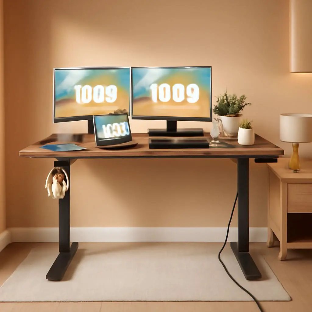 Electric Standing Desk 55 x 24 In With Charging Station from PriceLows™