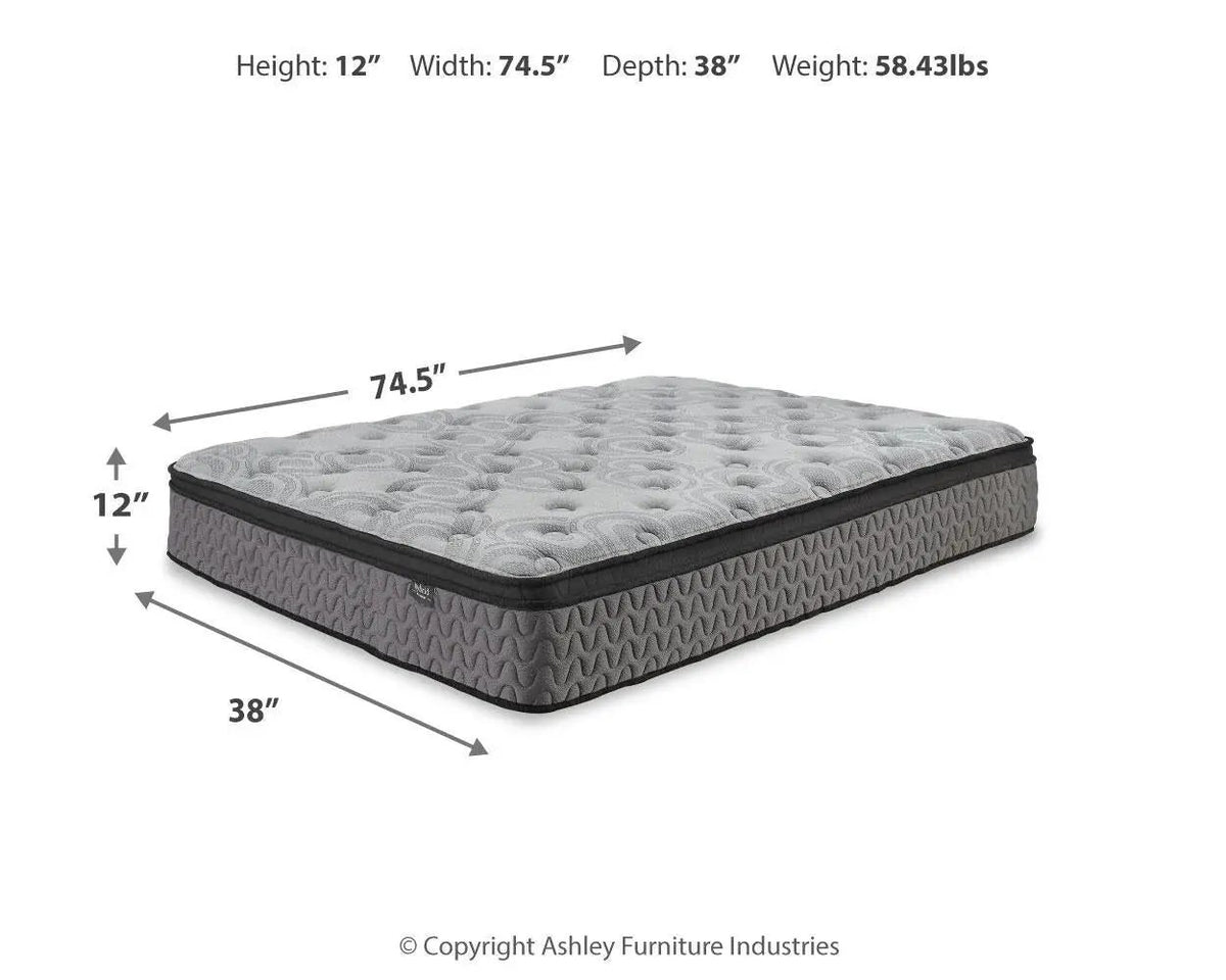 Augusta Firm Hybrid Mattress | 12 Inch Height | Euro Pillow Top | Low-Maintenance Design