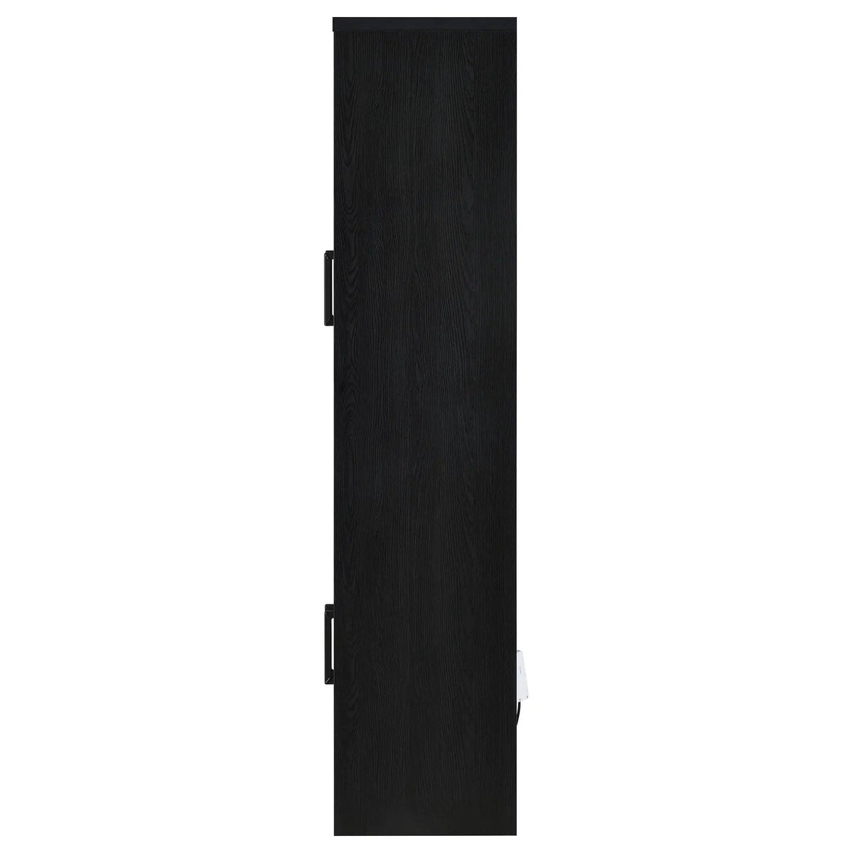 Riva 4-door Tall Accent Display Cabinet LED Lighting | 35.5 x 15.5 x 70.75 in | Glass | Black