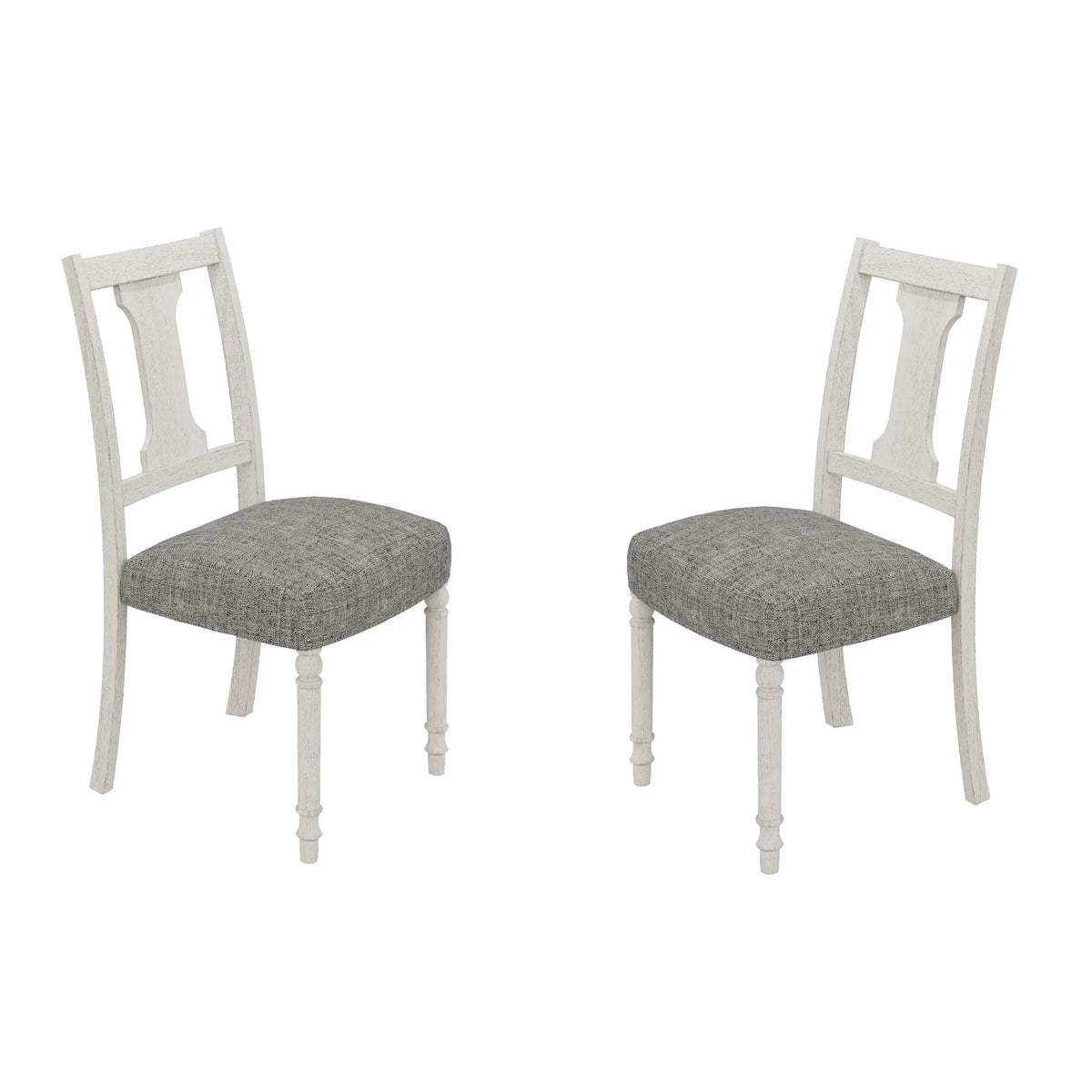 Tannen Dining Side Chairs | Set Of 2 | White And Gray | Dining Area