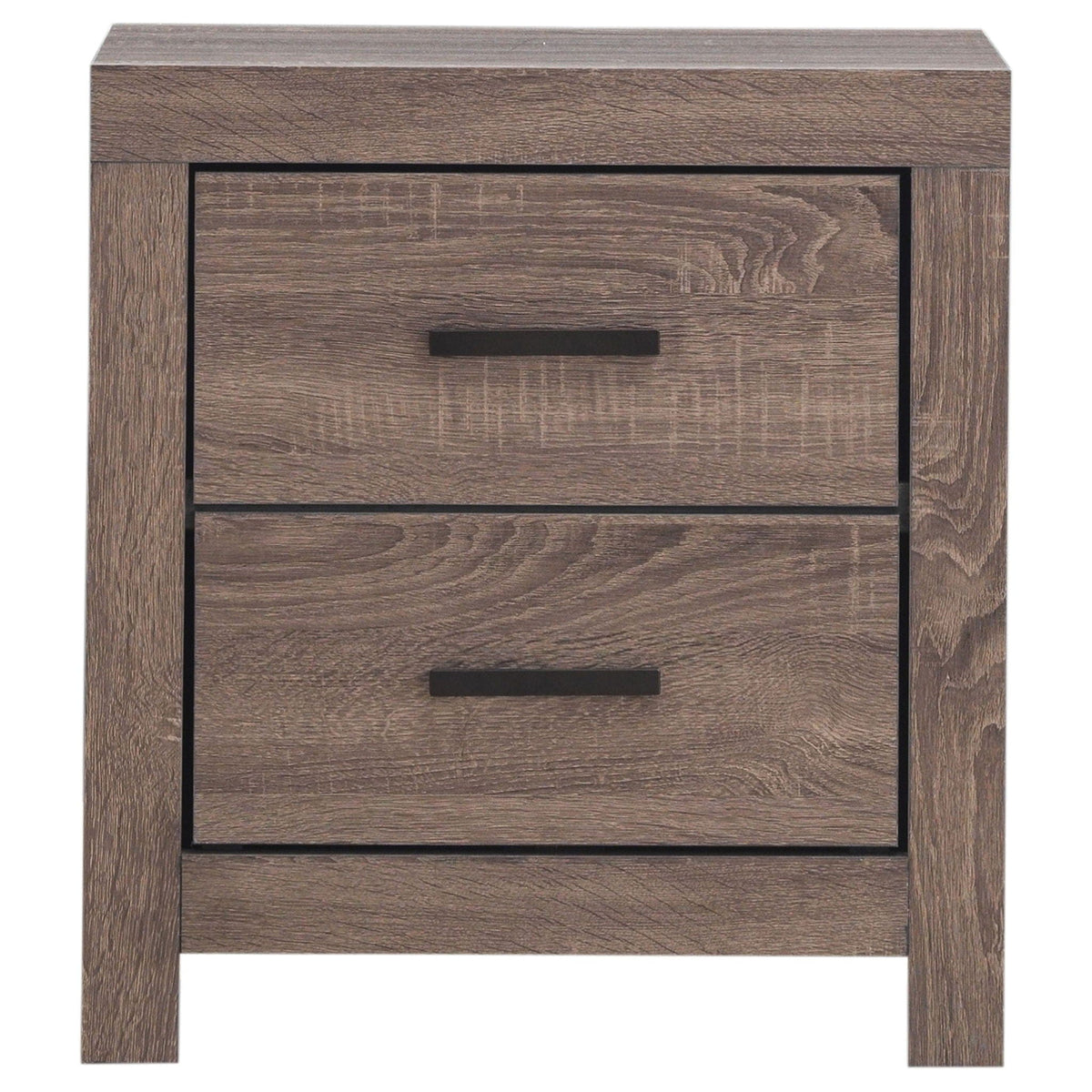 Brantford 2-drawer Nightstand Barrel | 21.75 x 16.25 x 23.5 in | Engineered Wood & Veneer | Oak