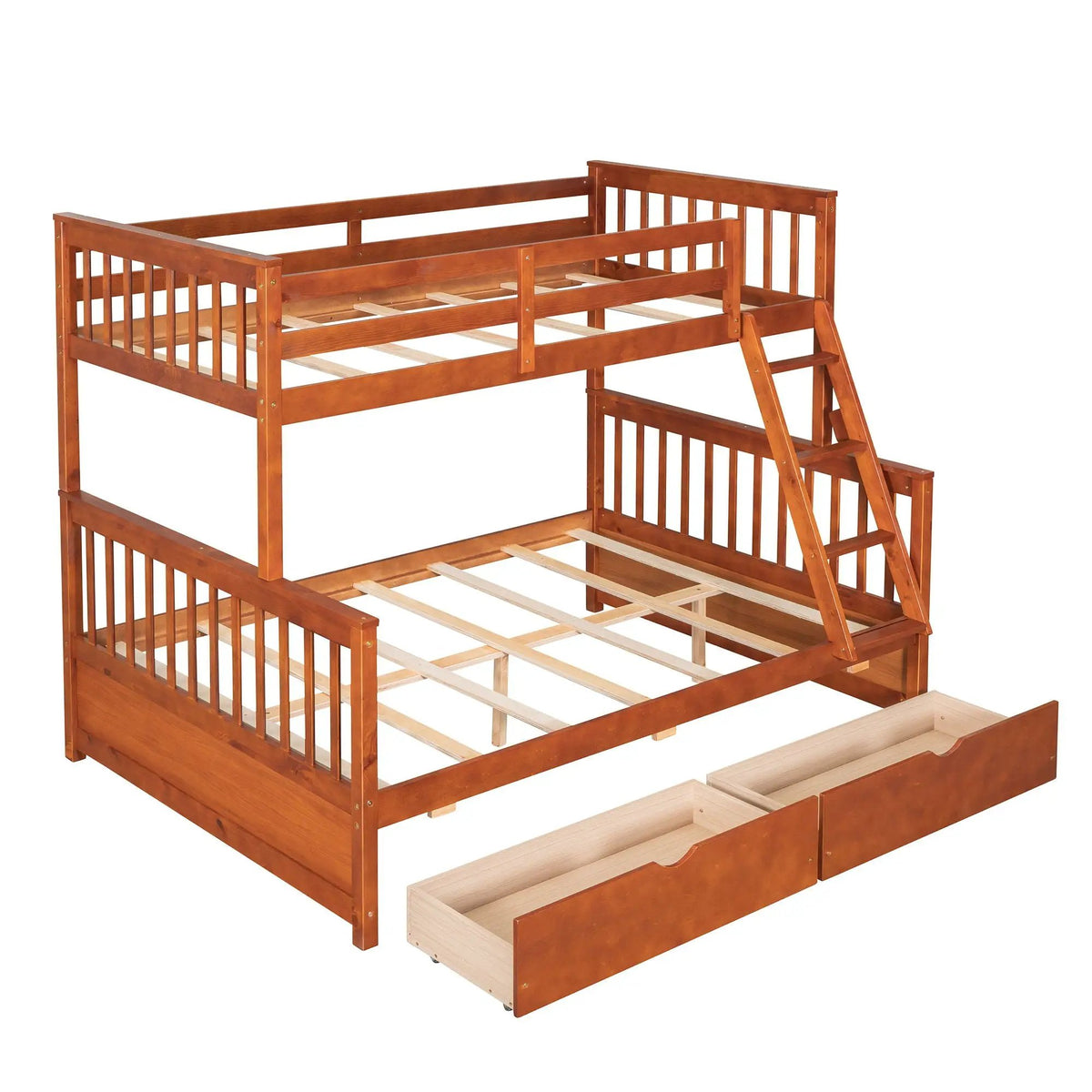 Bunk Bed With Ladders | 2 Storage Drawers | Space-Saving Design | Sleepover Ready