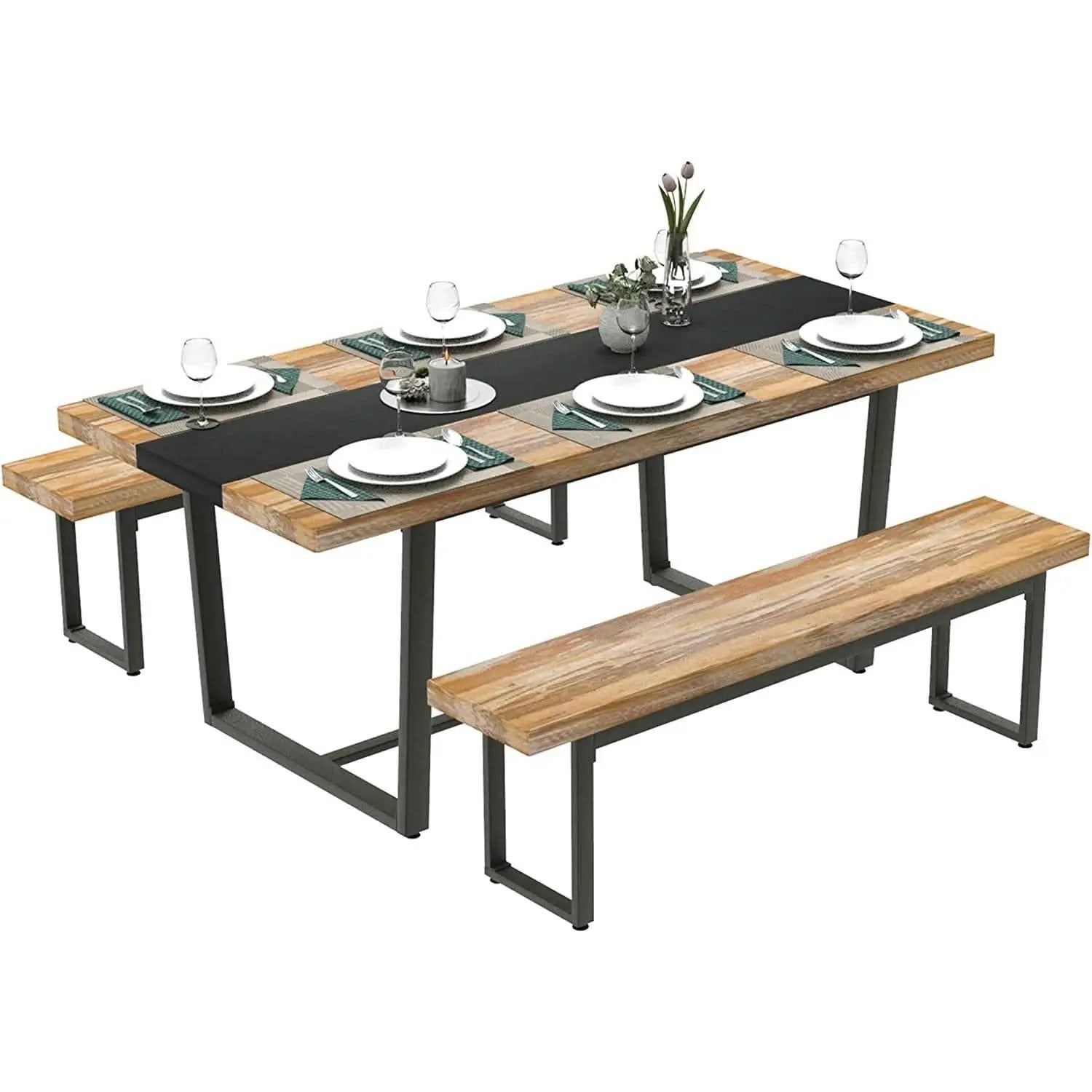 Six To Eight Seats Farmhouse Modern Kitchen Dining Table from PriceLows™