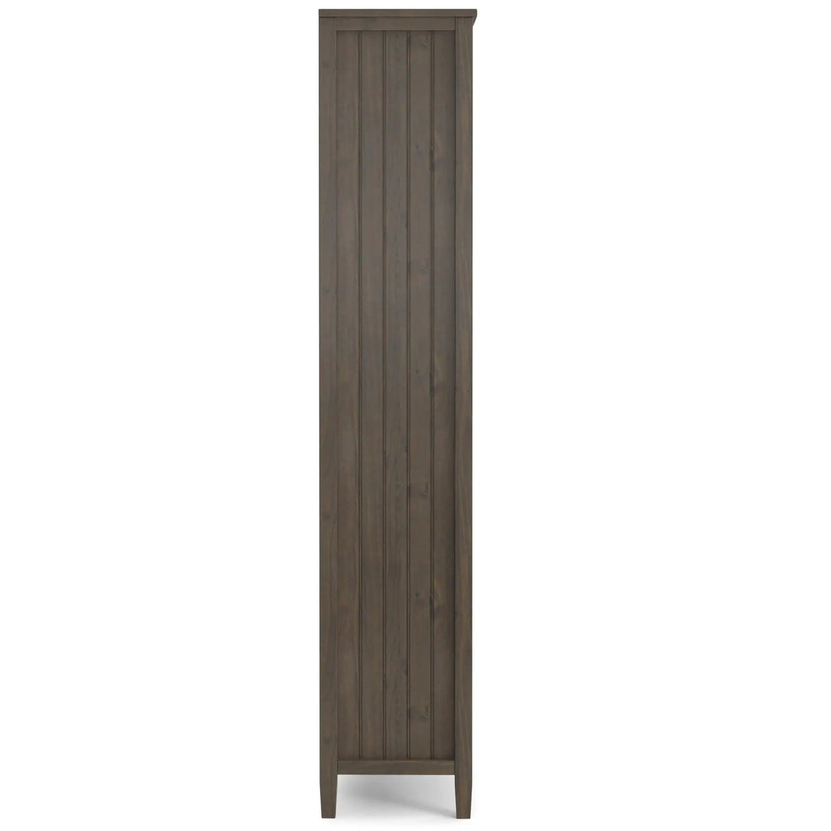 Lev Bookcase | 30 x 14 x 72 in | Solid Wood | Smoky Brown