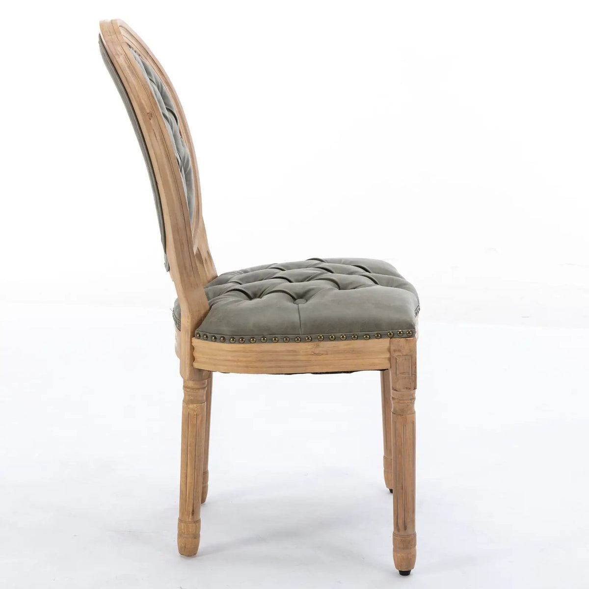 French Style Dining Chairs | Solid Wood Frame | Antique Painting | Hand-Pulled Buckle Decoration