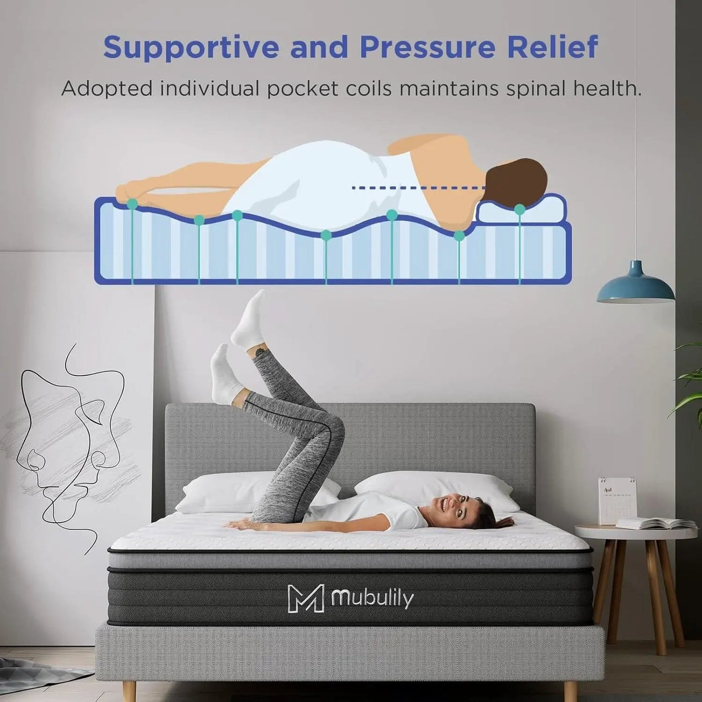 Queen TenInch Hybrid Mattress Gel MemoryFoam CertipurUS from PriceLows™