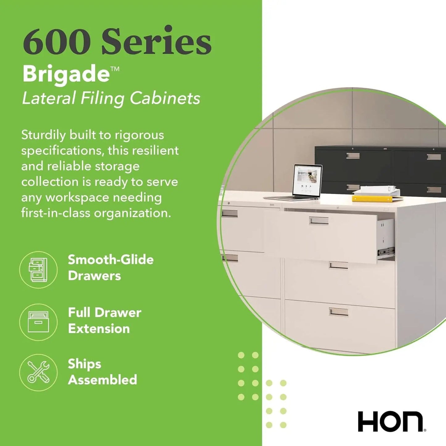 4 Drawer Lateral File Cabinet With Lock Light Gray from PriceLows™