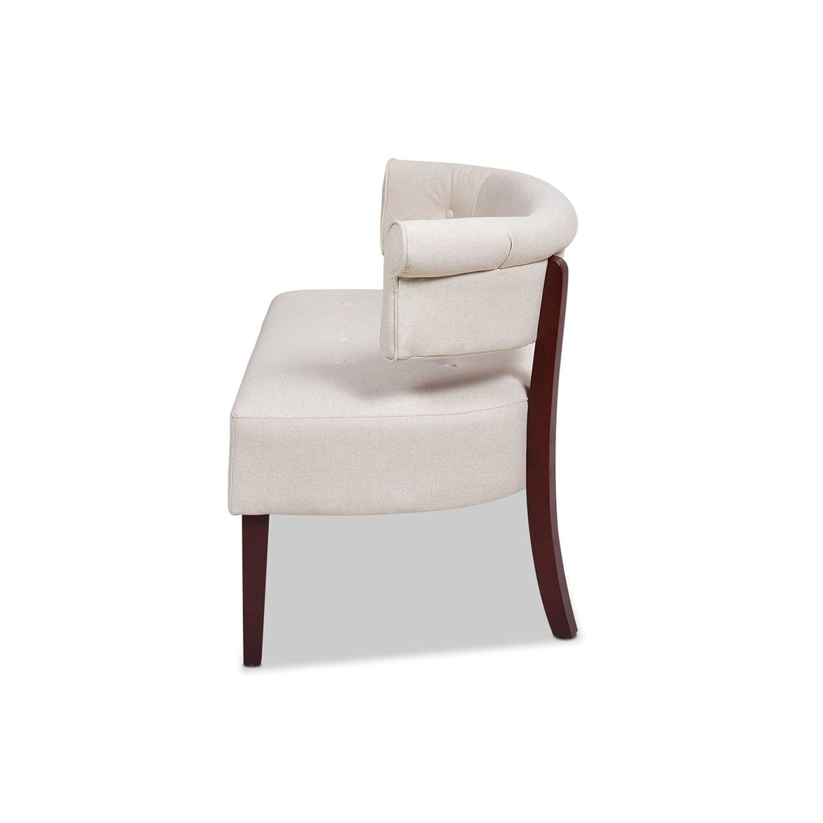Jared Versatile Roll Arm Tufted Bench Settee | 2 Pieces | Fabric & Plywood | Home