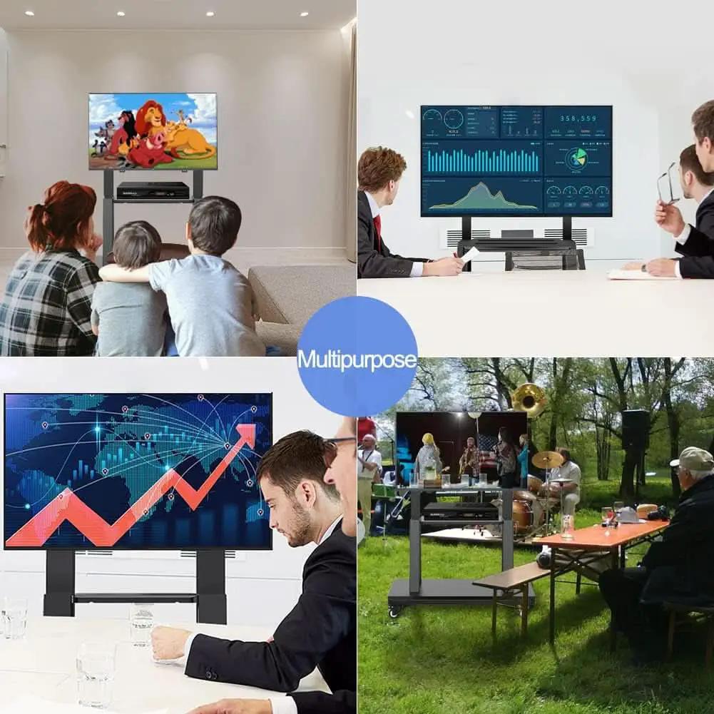 Mobile Tv Cart On Wheels For 42 To 100 Inch Screens from PriceLows™