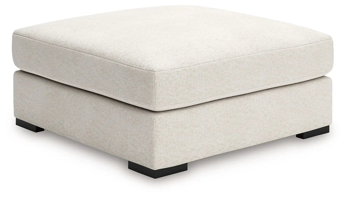 Donelson Creek Oversized Accent Ottoman | 43 x 43 x 20 in | Fabric & Wood | Vanilla