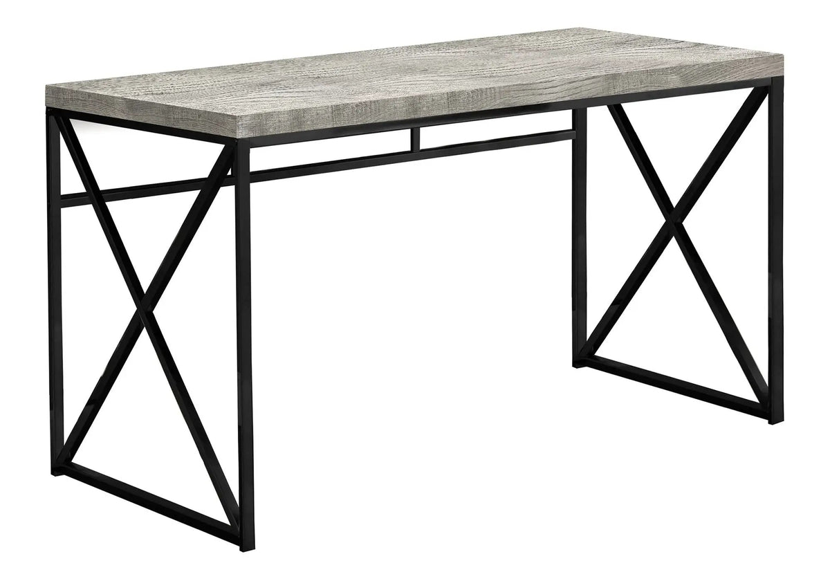Glossy Computer Desk | 47.25 Inch Width | X-Design Metal Base | Easy-Clean Glossy Surface
