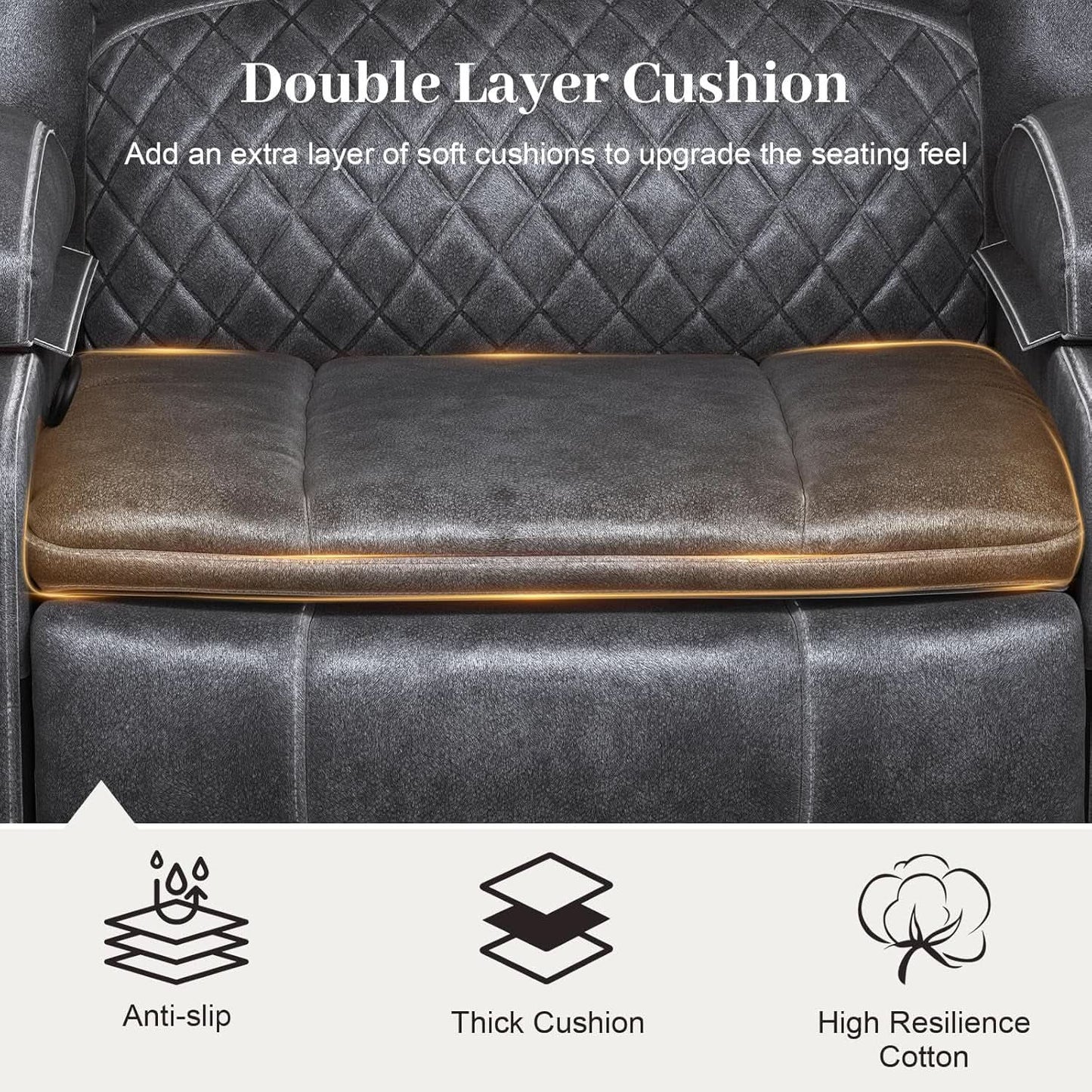 Grey Leather Reclining Loveseat Sofa Set With Console And Two Chairs from PriceLows™