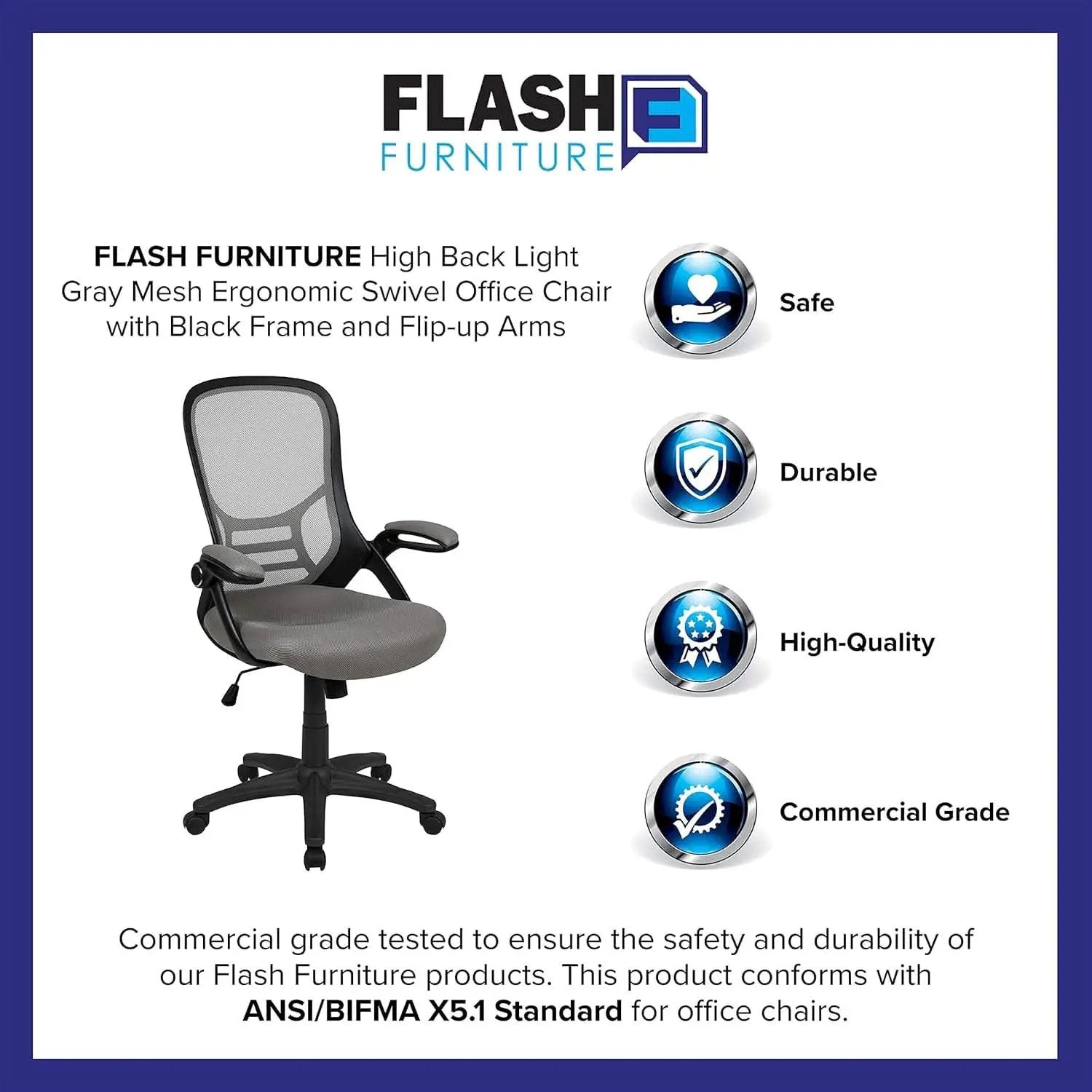 Porter High Back Swivel Office Chair With Lumbar Support from PriceLows™