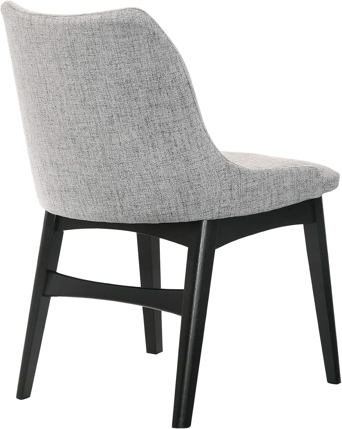 Gray Fabric Wood Dining Chairs Set Of 2 19-Inch Seat Height from PriceLows™