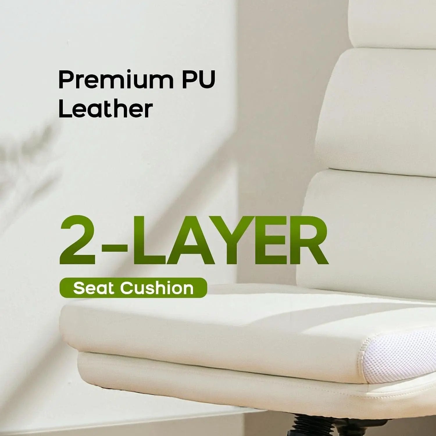 White Ergonomic Office Chair With Adjustable Back Support from PriceLows™