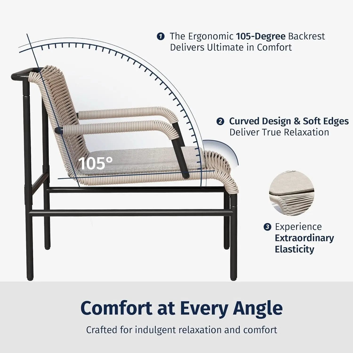 Modern Four Piece Patio Furniture Set for Outdoor Spaces from PriceLows™