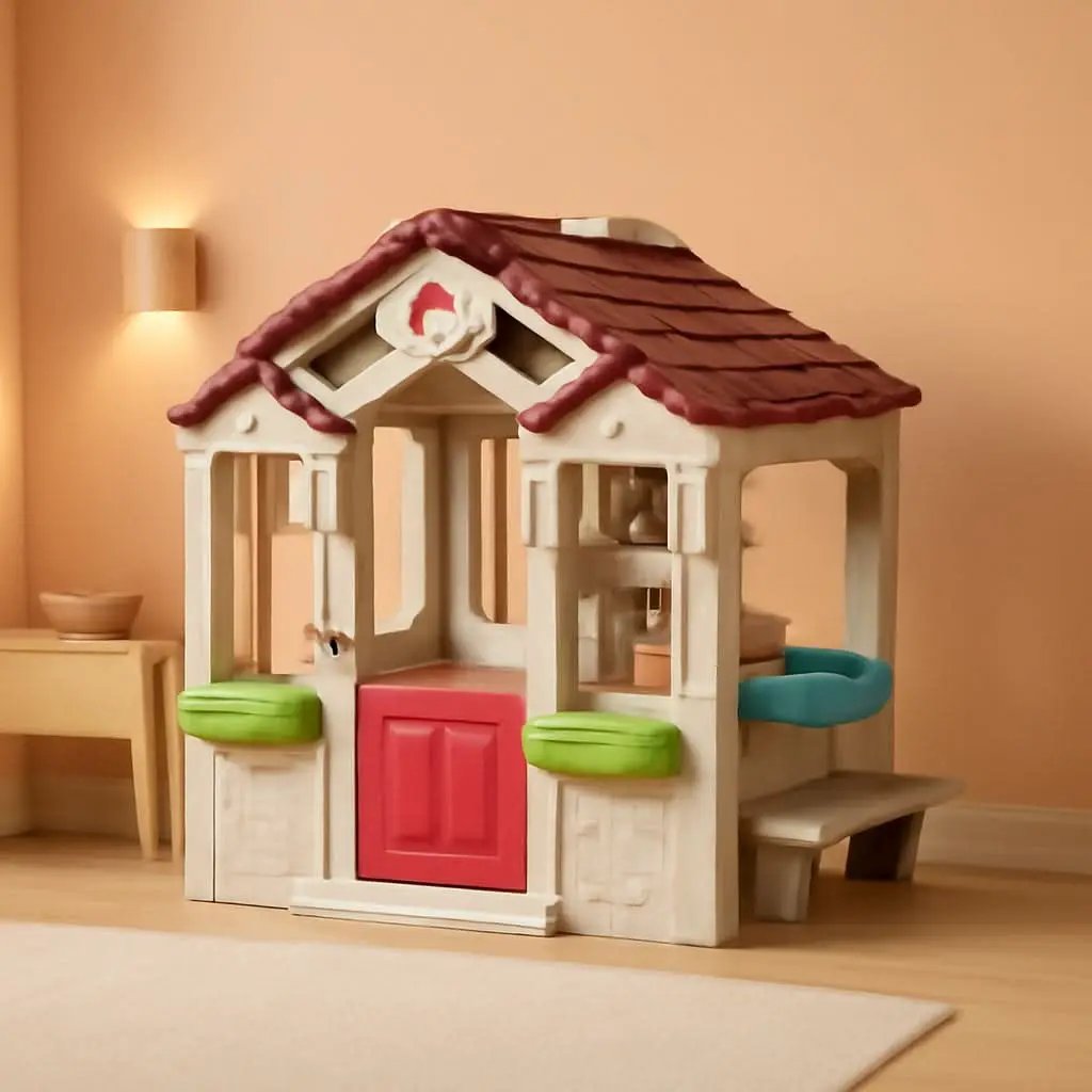 Indoor Outdoor Playhouse With Interactive Sounds Doorbell from PriceLows™