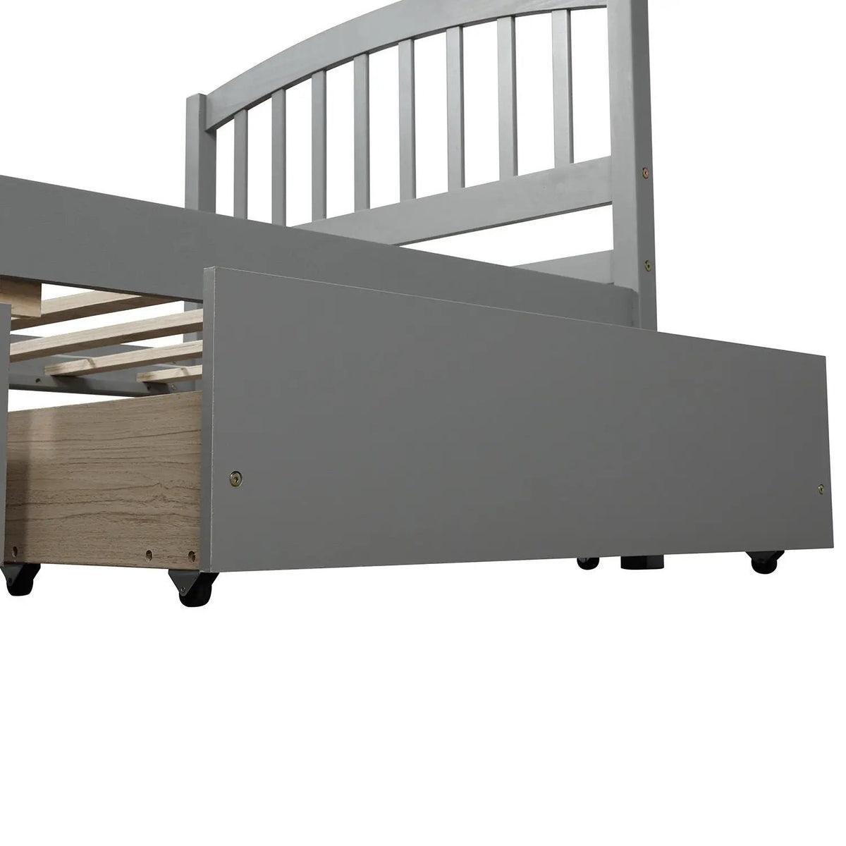 Platform Storage Bed | Wood Frame | Two Drawers | Headboard And Footboard