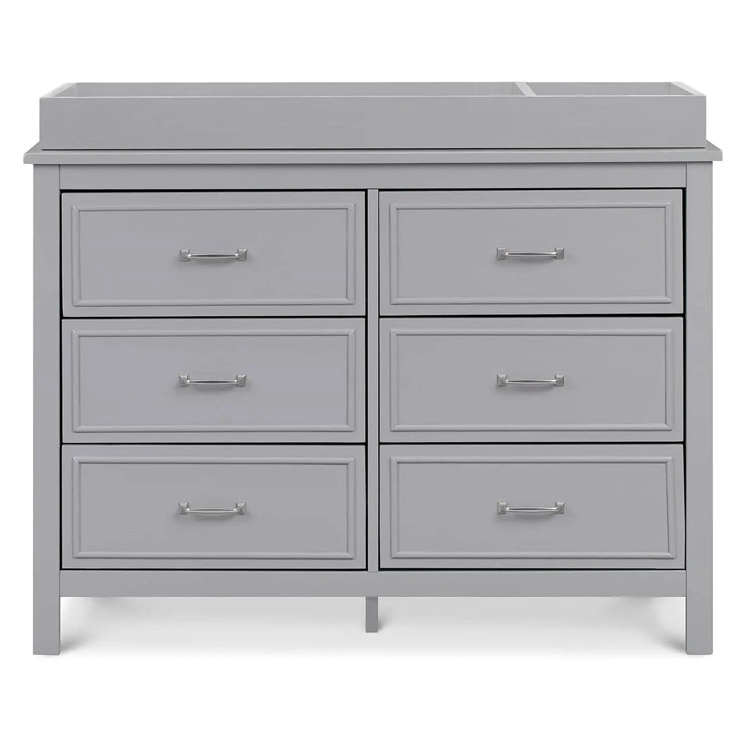 Charlie 6 Drawer Double Dresser Grey For Nursery And Kids Bedroom Storage from PriceLows™