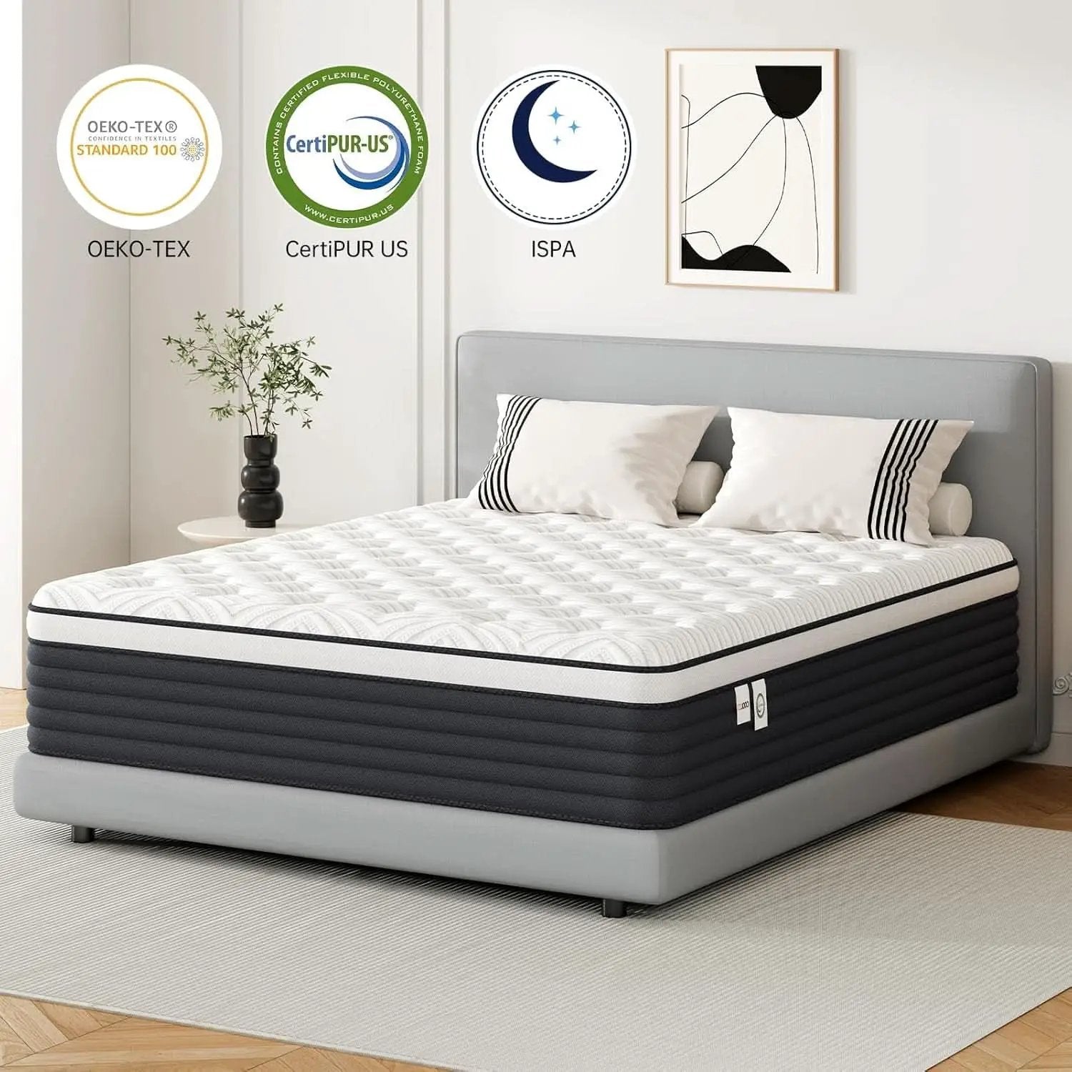 Twin Pressure Relief Memory Foam Hybrid Mattress Pocketed from PriceLows™
