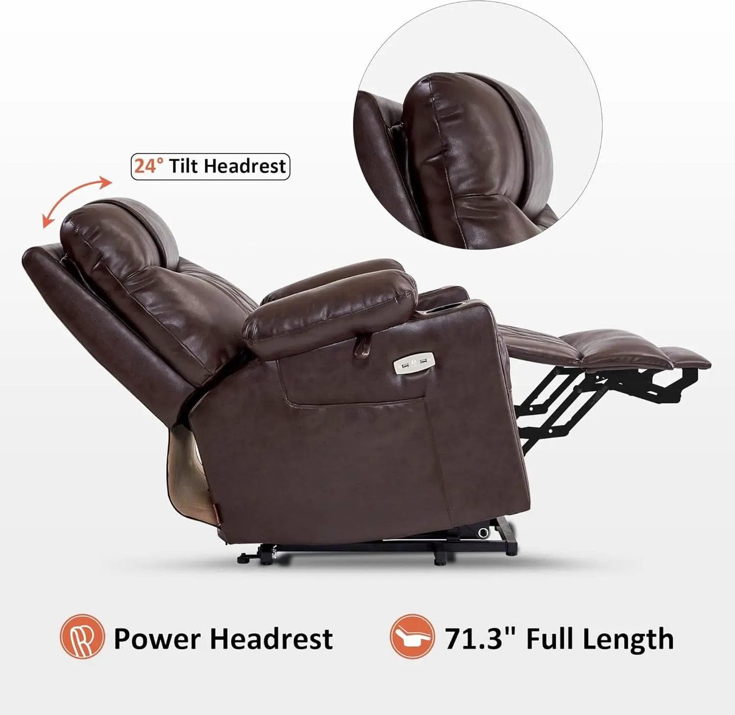 Small Size Power Lift Recliner Chair With Massage Dual Heating from PriceLows™