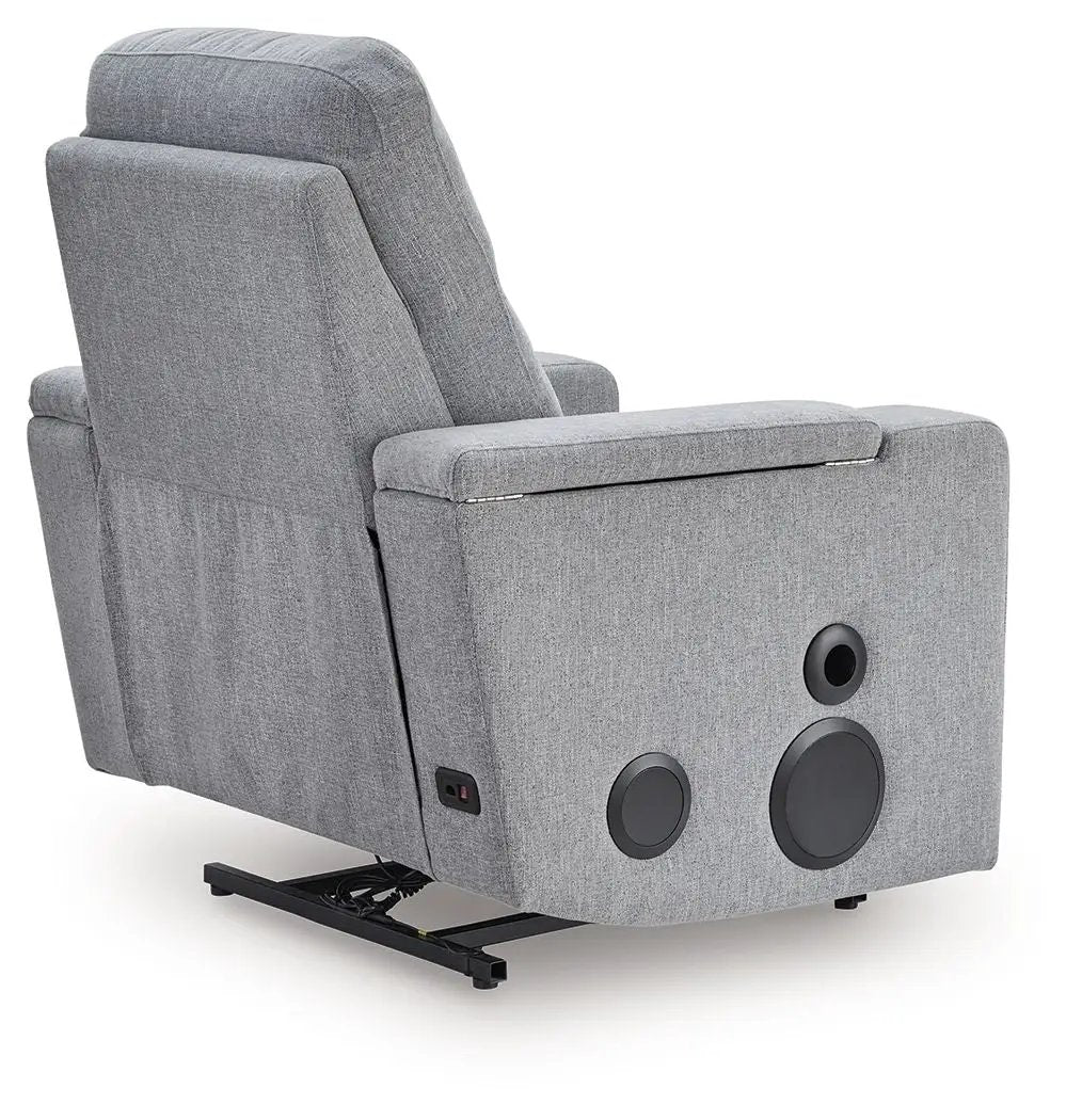 Pineland Glider Power Recliner | Pewter | Audio System | 22.63 Inch Seat Width